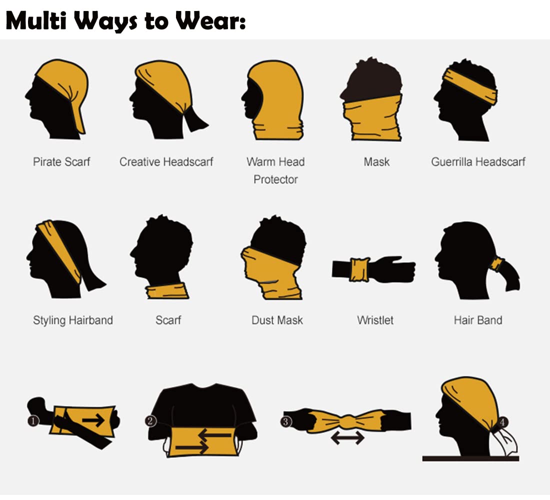 Customize Neck Gaiter Bandanas Personalized Headband Neck Cover, Custom Reusable Face Mask Breathable Headwrap Balaclava Face Mouth Cover for Men Women - 2 Sides Printed