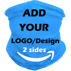Customize Neck Gaiter Bandanas Personalized Headband Neck Cover, Custom Reusable Face Mask Breathable Headwrap Balaclava Face Mouth Cover for Men Women - 2 Sides Printed
