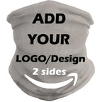 Customize Neck Gaiter Bandanas Personalized Headband Neck Cover, Custom Reusable Face Mask Breathable Headwrap Balaclava Face Mouth Cover for Men Women - 2 Sides Printed
