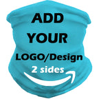 Customize Neck Gaiter Bandanas Personalized Headband Neck Cover, Custom Reusable Face Mask Breathable Headwrap Balaclava Face Mouth Cover for Men Women - 2 Sides Printed
