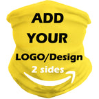 Customize Neck Gaiter Bandanas Personalized Headband Neck Cover, Custom Reusable Face Mask Breathable Headwrap Balaclava Face Mouth Cover for Men Women - 2 Sides Printed